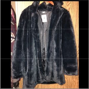 Faux fur coat